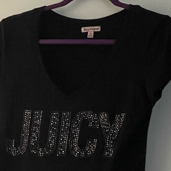 Juicy couture pulover in black size Medium with rhinestones - Picture 2 of 2